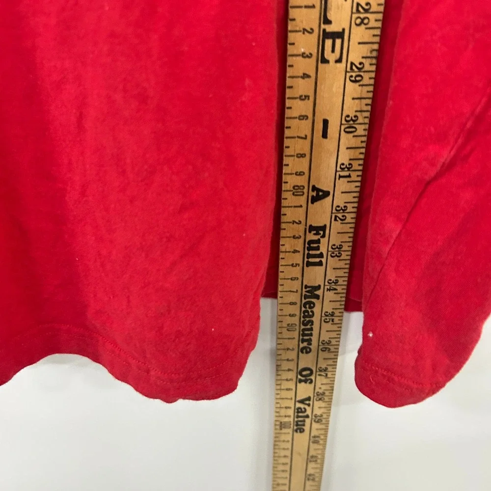 The North Face Long‎ Sleeve Big Logo Graphic Tee XXXL Red Gorpcore Streetwear